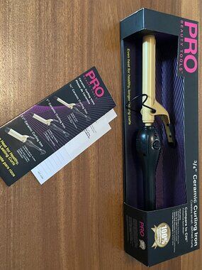NEW Pro Tools 3/4" Ceramic Curling Iron Salon Model like CHI, hair care beauty